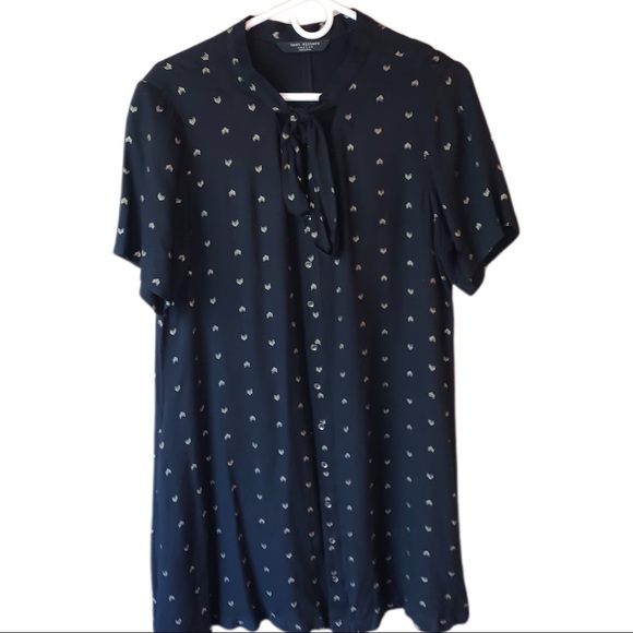 NWOT⚡️Knot Sisters Metallic Detail Dress Black - Picture 3 of 7